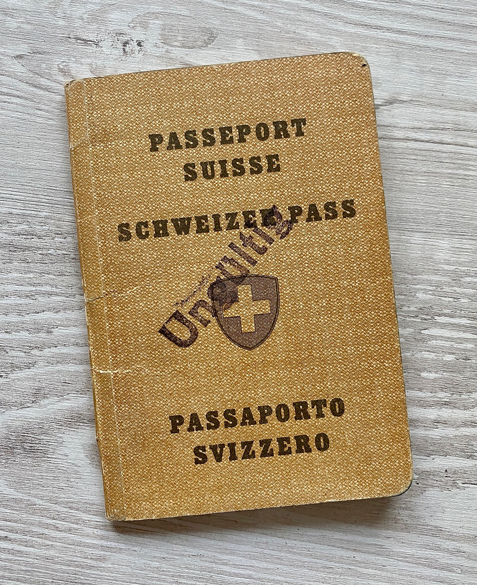Swiss 1959 passport completely full of rare Middle East / Arab visas~see details