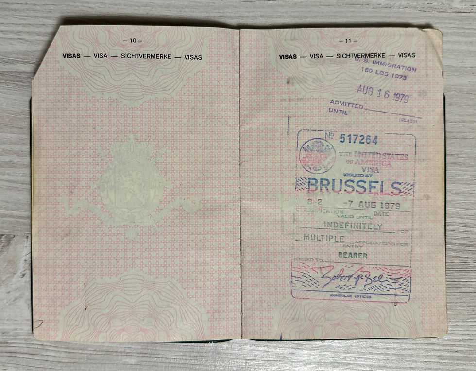 Thumbnail: Belgium 1979 passport with visas of US, French Polynesia, NZ, Malaysia, Burma…
