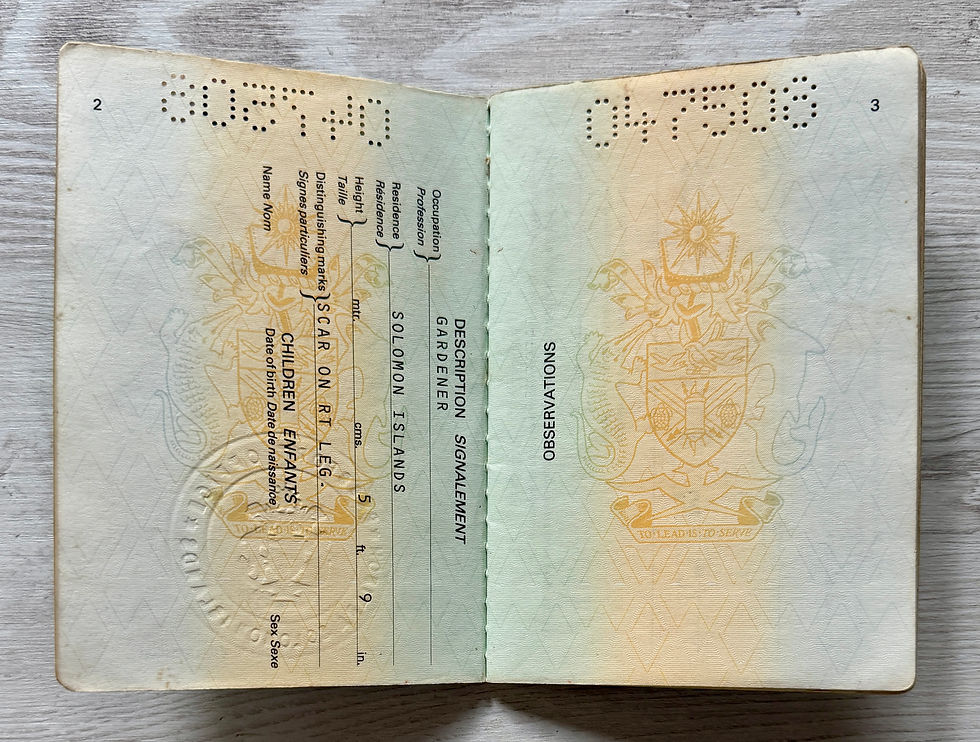 Thumbnail: Solomon Islands 2006-2011 passport with Australia visas