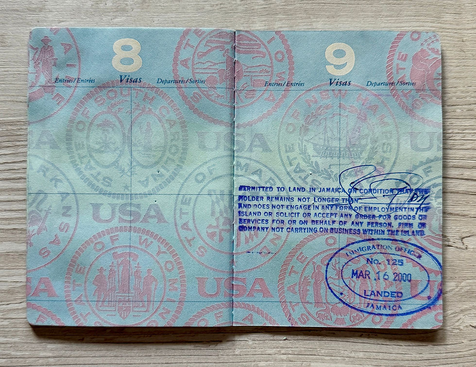 Thumbnail: United States 1995-2005 passport with various entry/exit visas