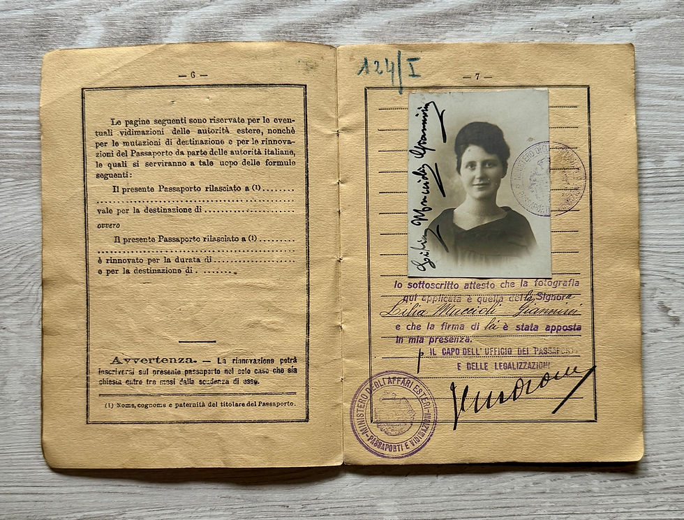 Thumbnail: Italy 1921 passport with multiple travels to Egypt & Palestine - full of visas!!