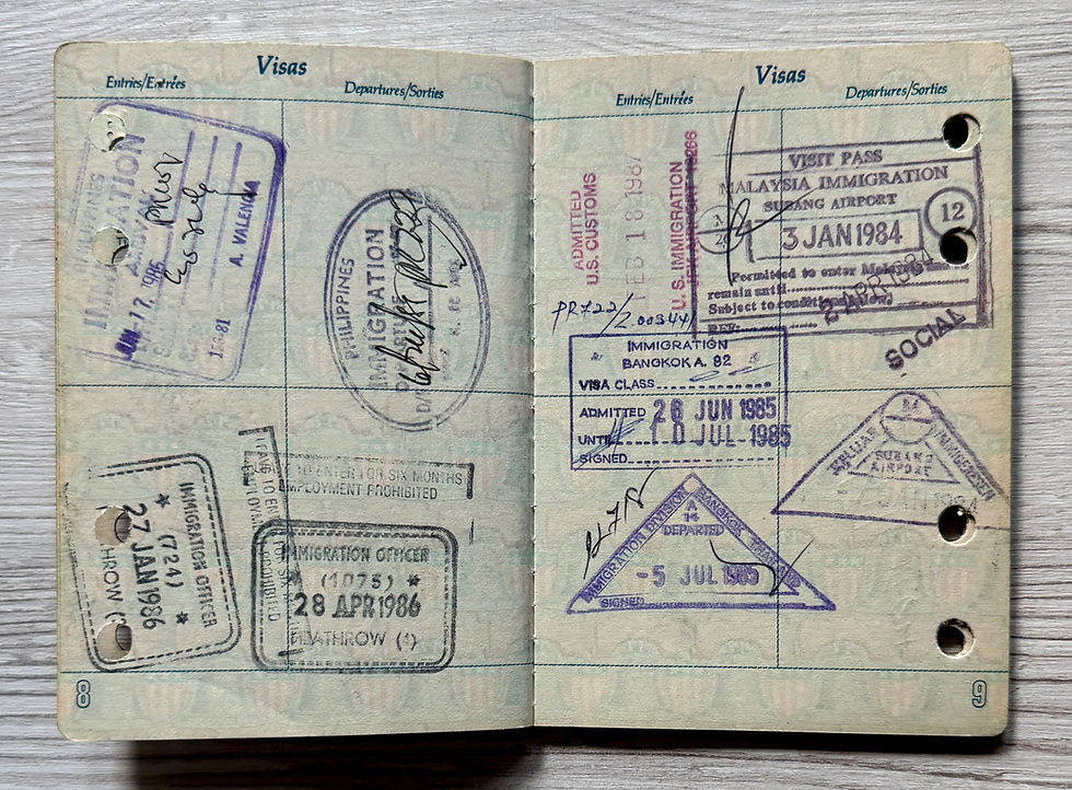 Thumbnail: United States 1983-1993 passport issued at NY with various Asian visas