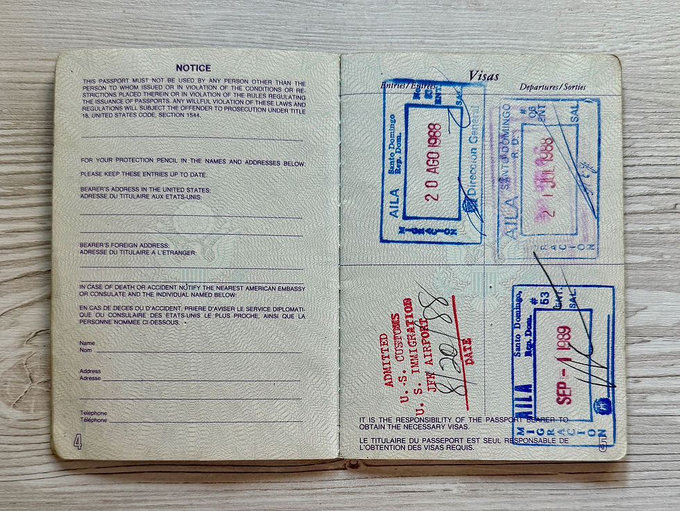 Thumbnail: United States 1988-1998 passport with Dominican Republic visas