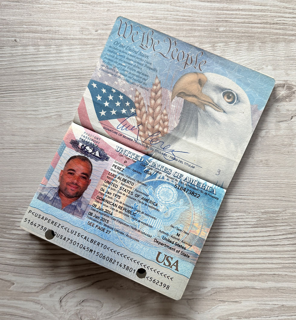 Thumbnail: United States 2014-2015 biometric passport / e-passport w/ various visas