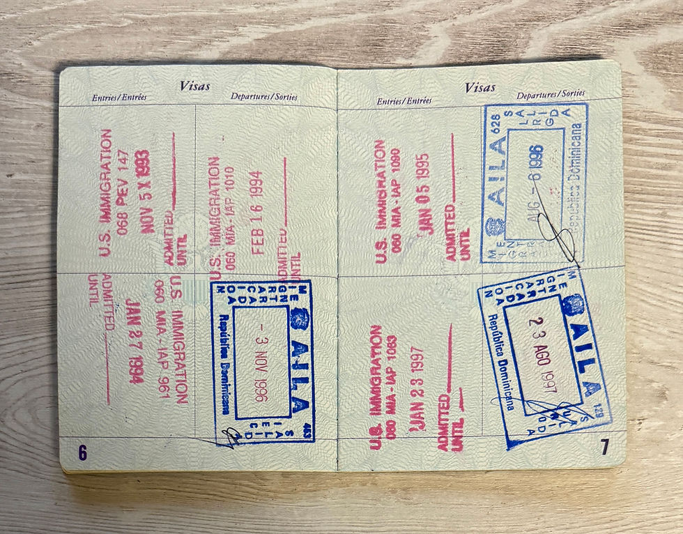 Thumbnail: United States 1992-1997 passport w/ various visas 