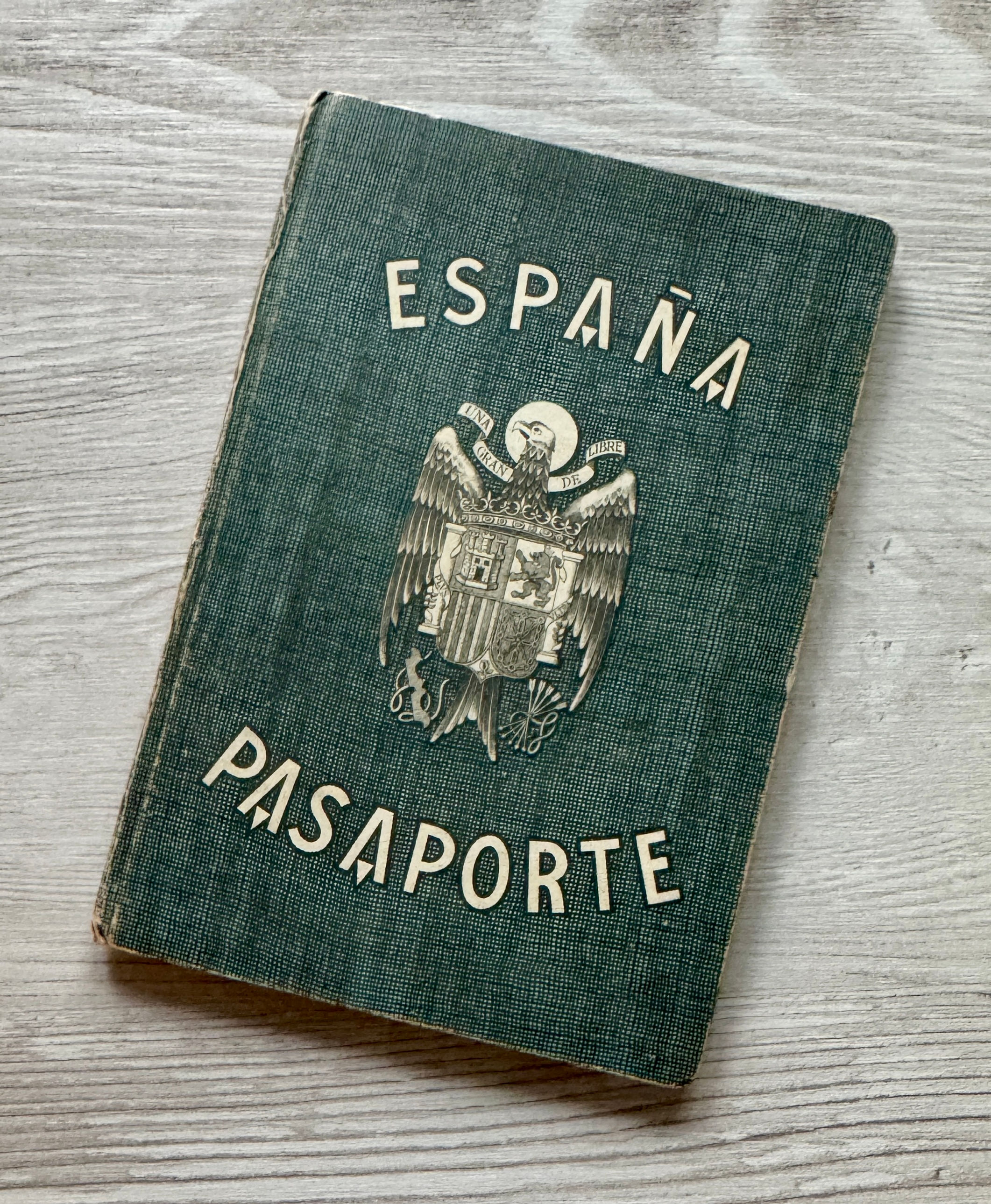 Spain 1949 passport with US limited entry certificate 