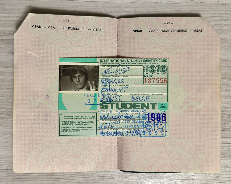 Thumbnail: Belgium 1979 passport with visas of US, French Polynesia, NZ, Malaysia, Burma…