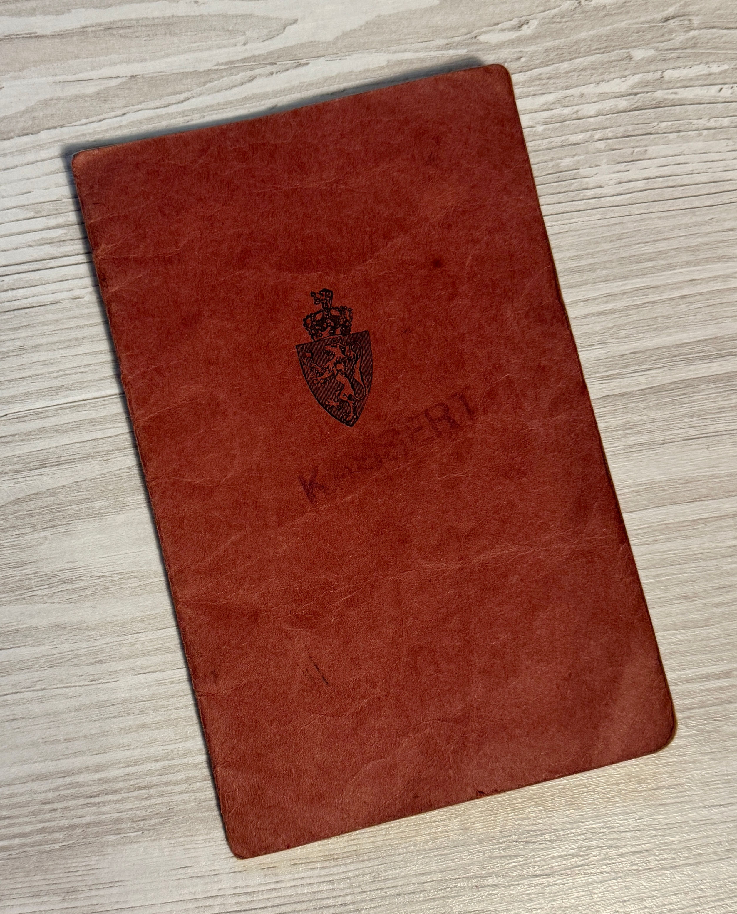 WW1 Norway 1919 passport w/ UK, Dutch, French, German visas & entry/exit stamps