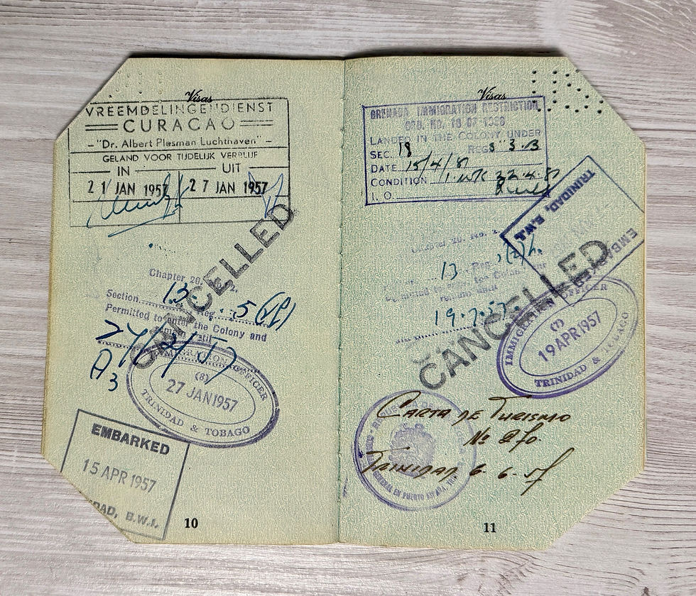 Thumbnail: United States 1956 passport with extensions 62 pages full of visas TRULY AMAZING