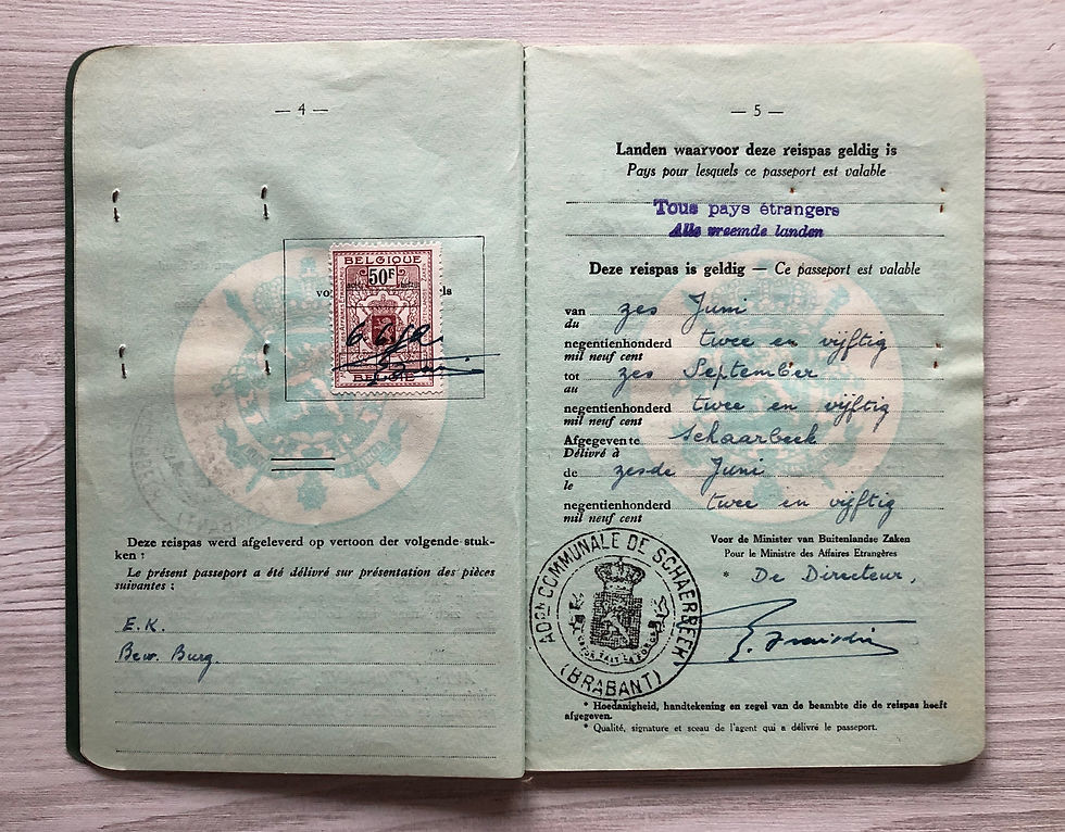 Thumbnail: Belgium 1952 issued at Barbant region with German visa