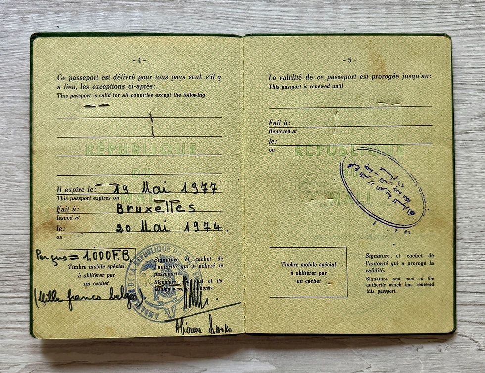 Thumbnail: Mali 1974 passport with visas of Burundi, Kenya, Ethiopia *SUPER RARE*