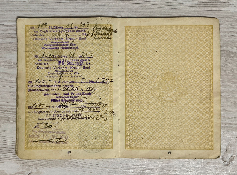 Thumbnail: Bulgaria 1937 passport with multiple visas (UK, Swiss, Nazi Germany, Italy, etc)