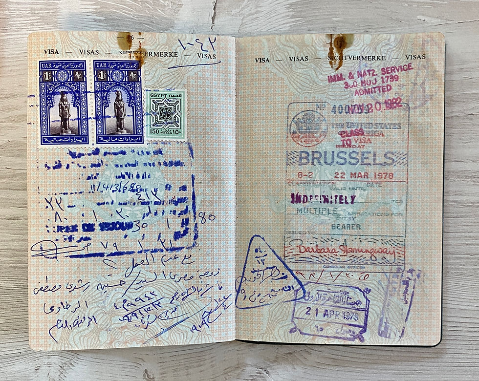 Thumbnail: Belgium 1978 passport full of Egyptian visas & revenues