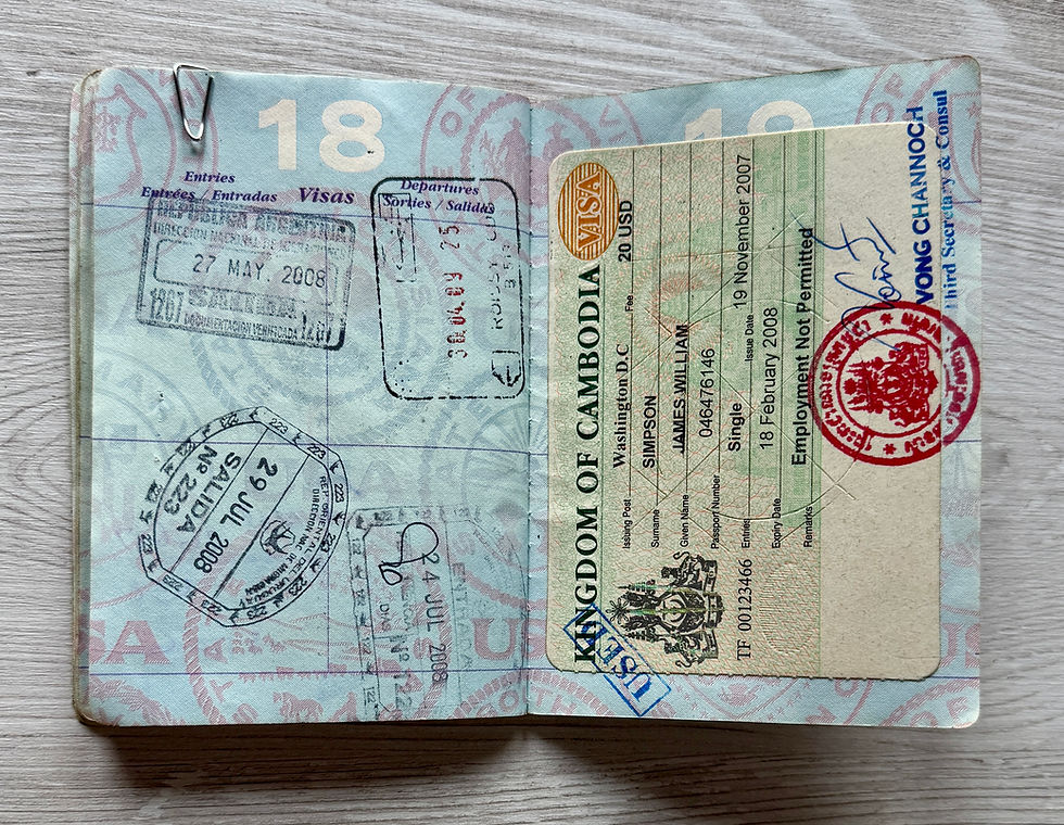 Thumbnail: United States 2001-2011 pre-biometric passport extension full of visas incl BVI