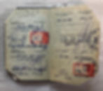 Thumbnail: Two (02) Israel 1954, 1956 passports bound together full of visas and revenues