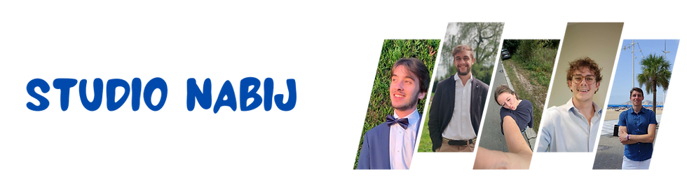 Banner van Studio Nabij met de oprichters