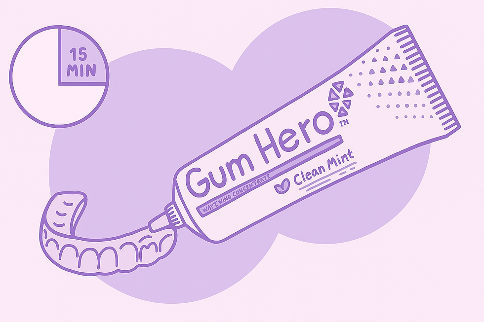 Gum Hero custom tray for deep gum cleaning

Gum Hero oral cleansing system reaching 3mm+

At-home Gum Hero treatment tray for gum disease

Hydrogen peroxide gel tray—Gum Hero for healthy gums

Custom-fit Gum Hero tray for below-the-gumline bacteria

Gum Hero tray delivering peroxide to hard-to-reach gums
Gum Hero device compared to floss and toothbrush