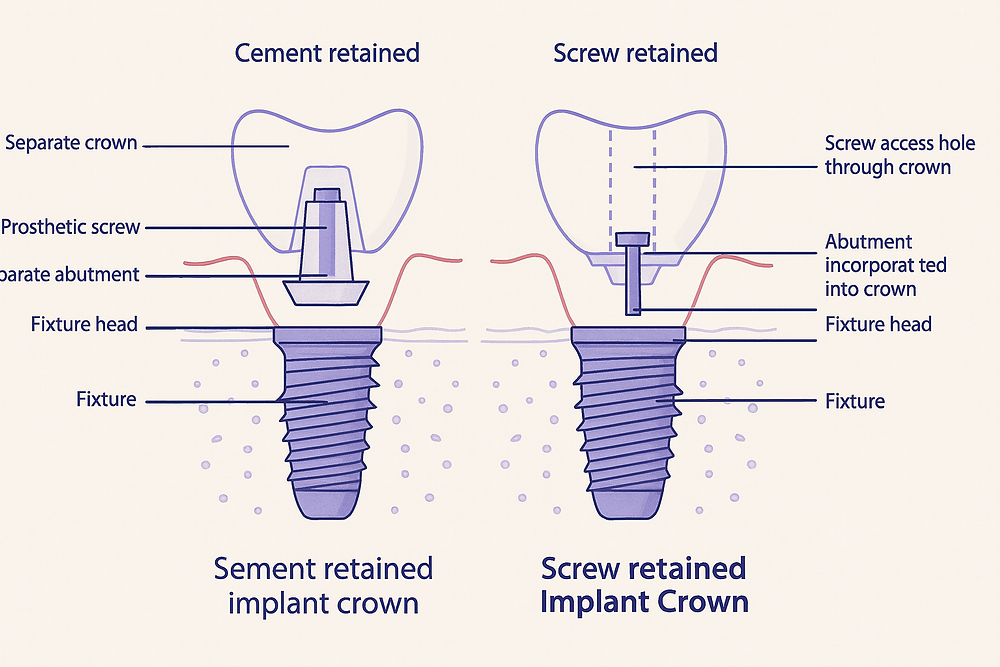 Screw-Retained vs. Cement-Retained Implant Crowns: Which One Is Better?