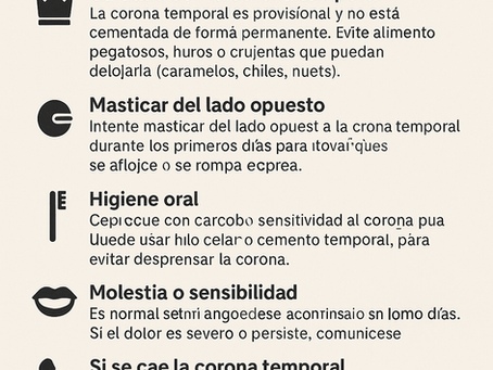 🦷Instrucciones Postoperatorias – Corona Temporal