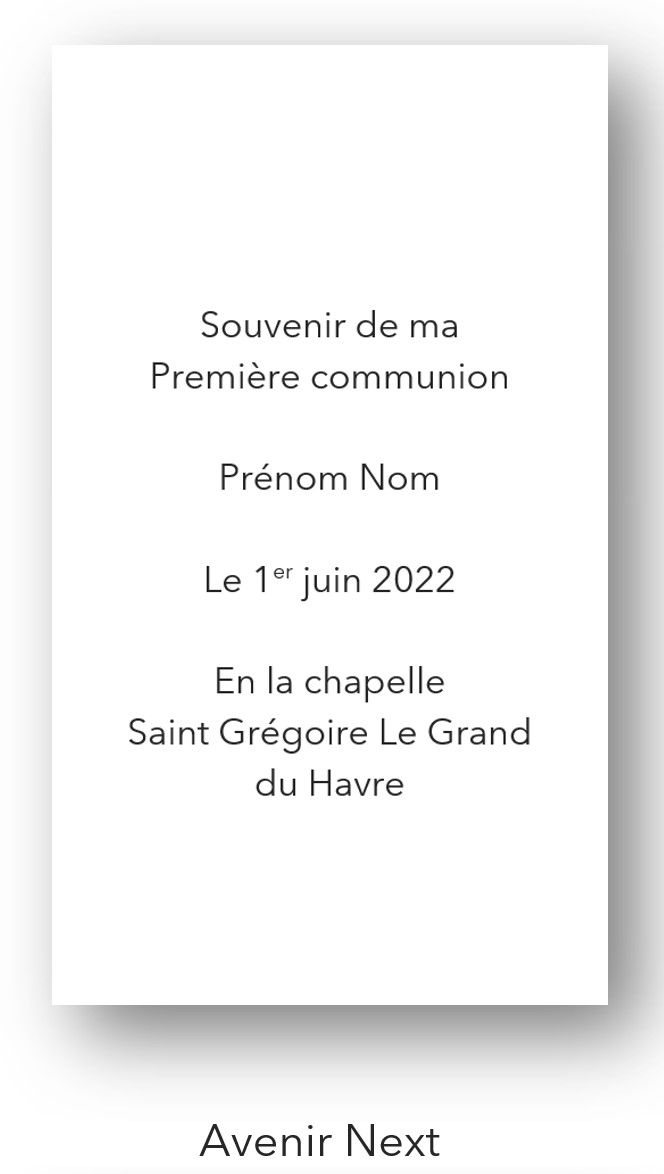 Miniature : Souvenir de première communion - Jésus