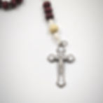 Miniature : Chapelet en bois, médaille Eucharistie
