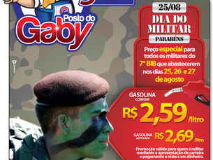 Posto do Gaby faz homenagem ao Dia do Soldado