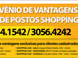 Convênio de vantagens Rede de Postos Shopping Car