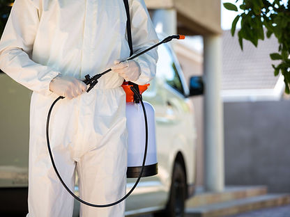 害虫駆除するスタッフ