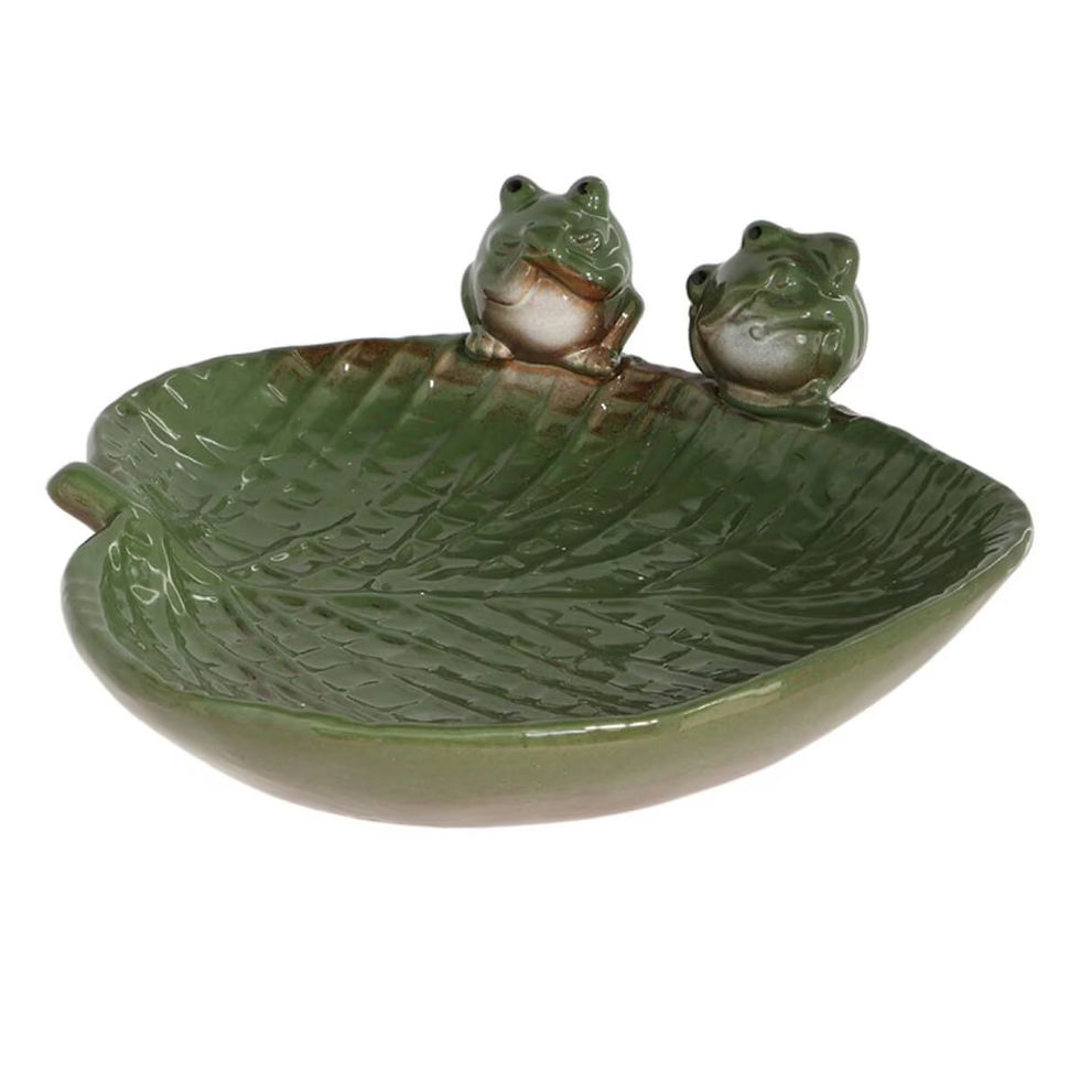 Miniaturbild: Keramik Vogelbad, Vogeltränke Frösche