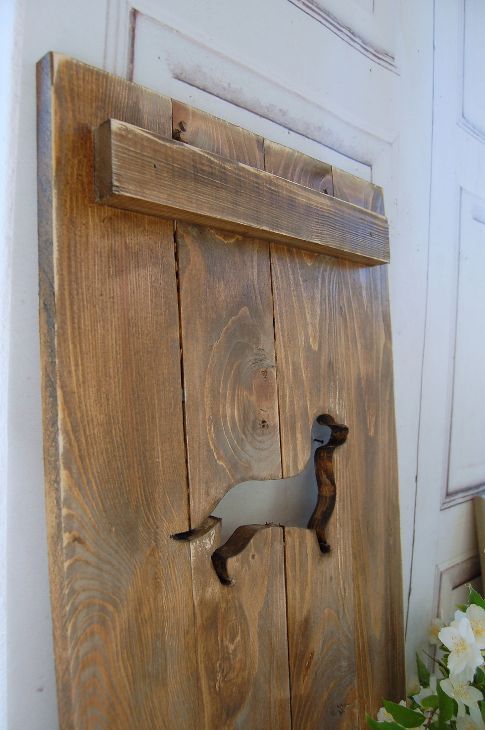 Miniaturbild: Fensterladen Dackel nussfarben