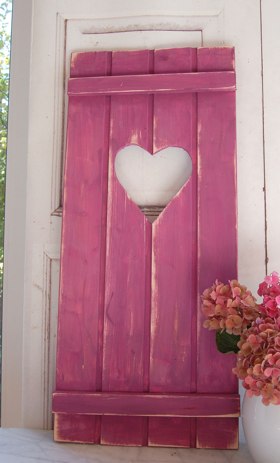 Miniaturbild: Fensterladen Herz lila