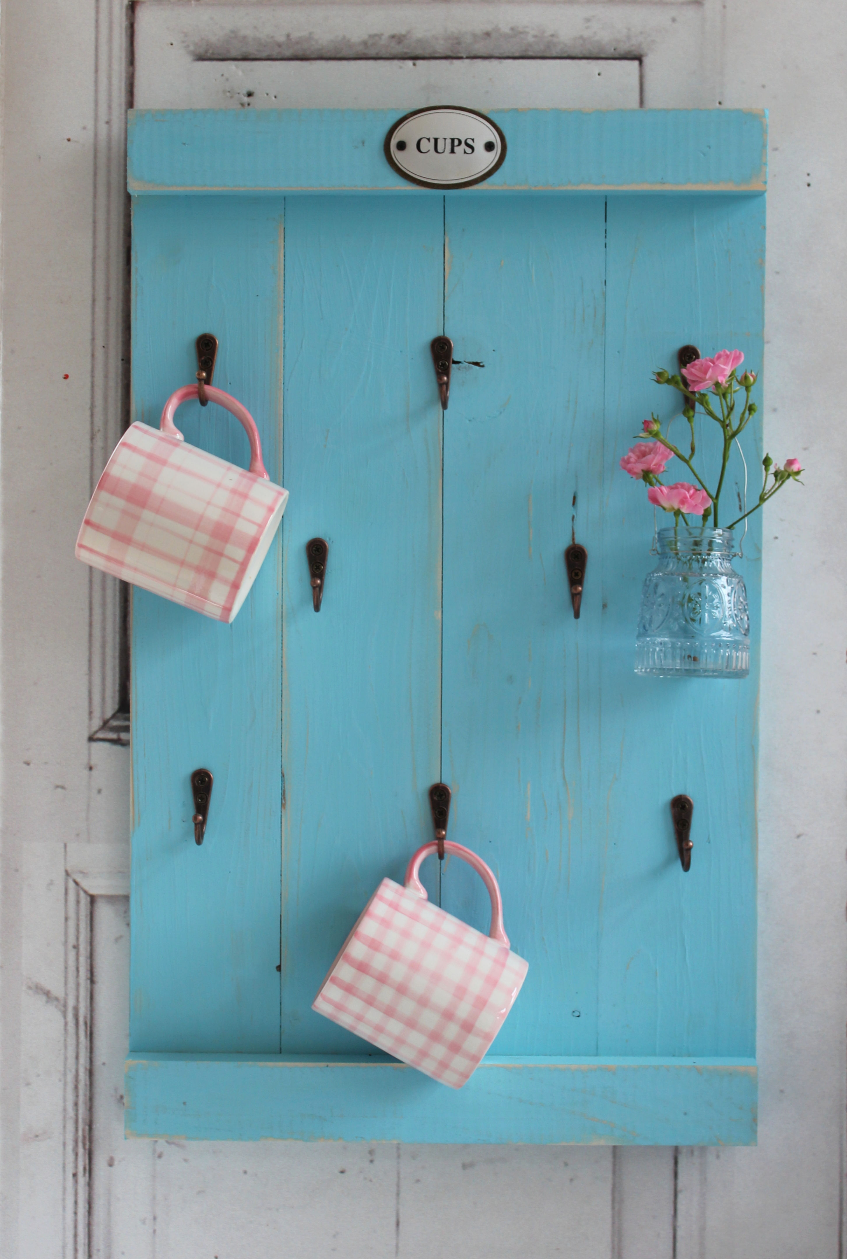 Tassenregal Cups Caro hellblau