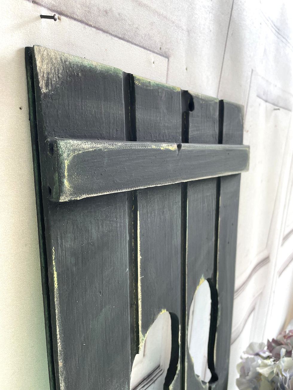 Miniaturbild: Fensterladen Engel, schwarz