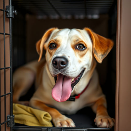 Crate training your dog can make your dog happier.