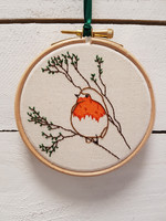Red Robin christmas ebroidery gift