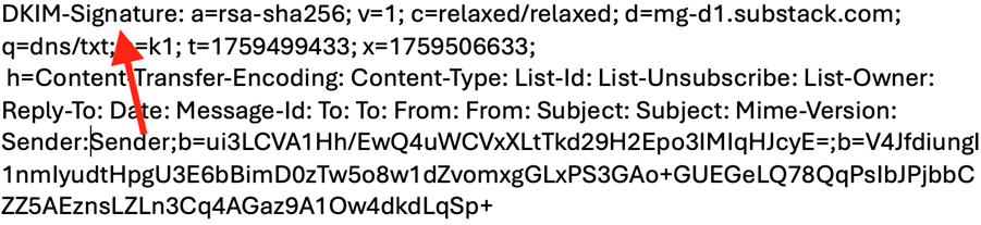 DKIM signature 