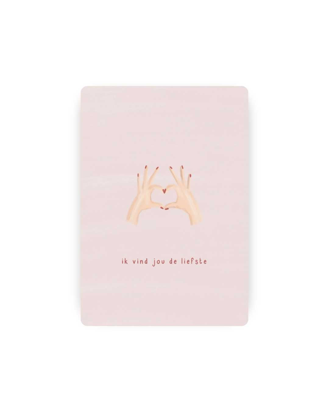 Kaartje 'Ik vind jou de liefste'