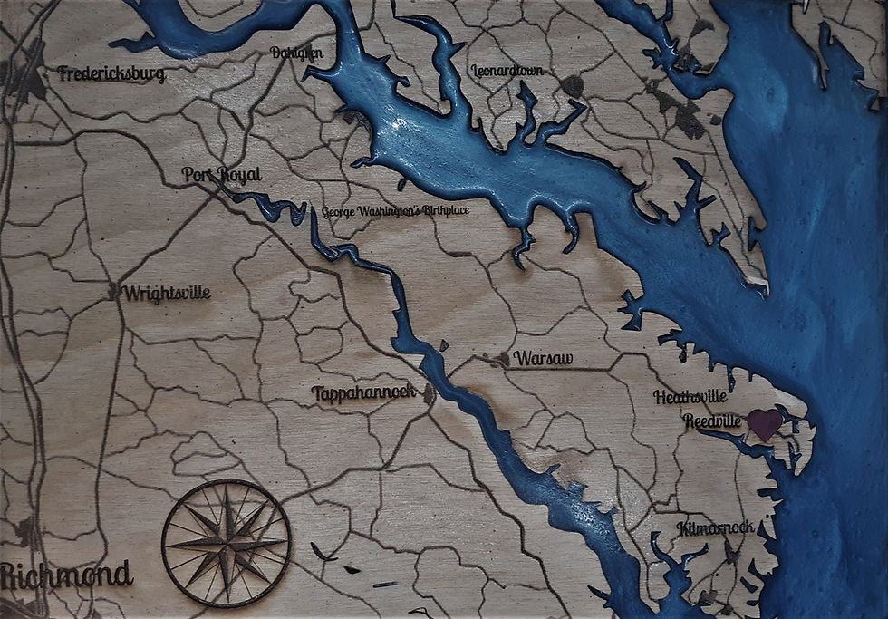 Thumbnail: Laser Engraved Map with Epoxy.