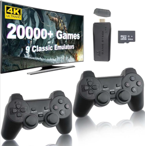 Thumbnail: M8 Portable Gaming Console with Wireless Controllers & 64GB SD
