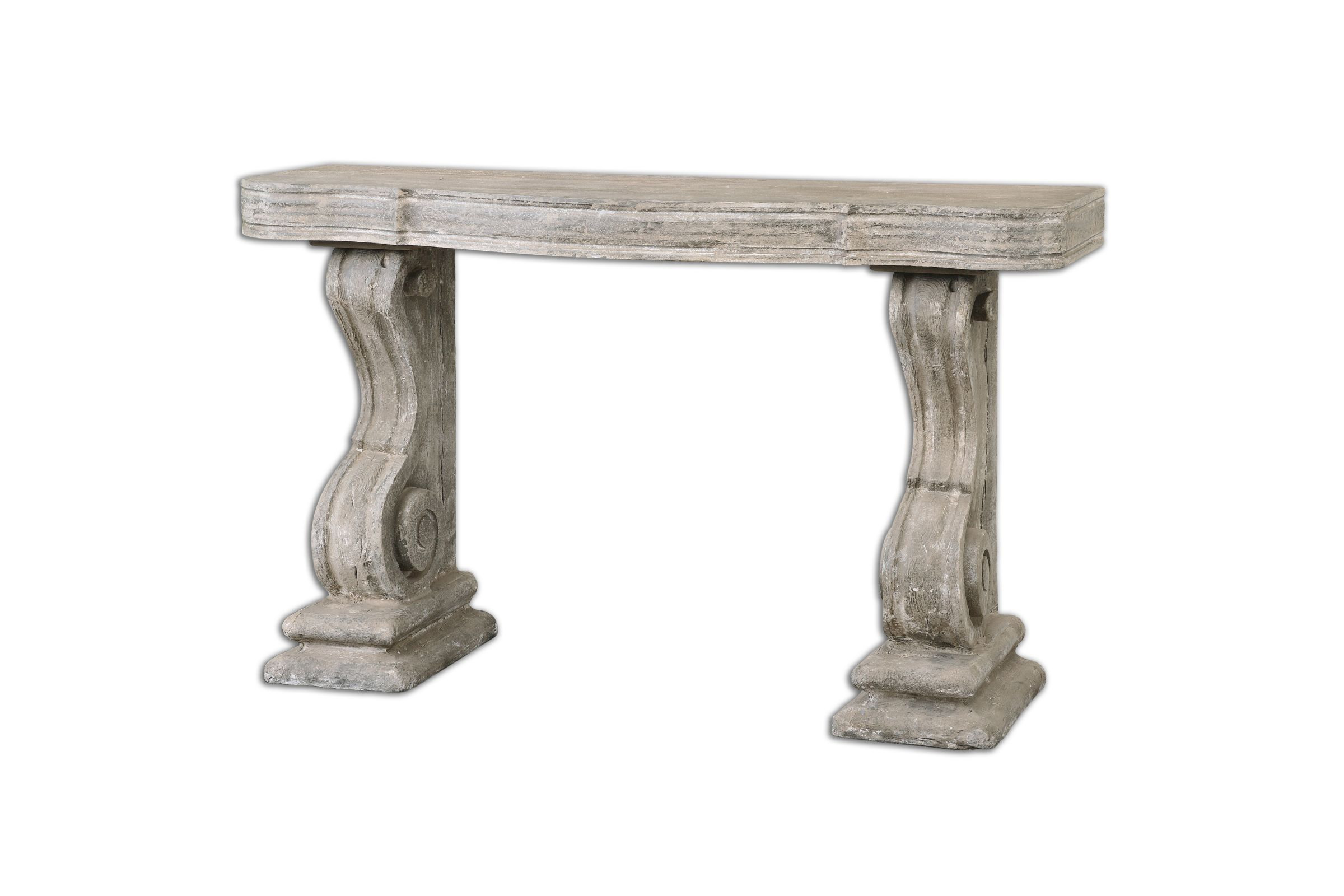 Faux Stone Console Table