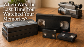 Old VHS and Hi8 camcorder tapes