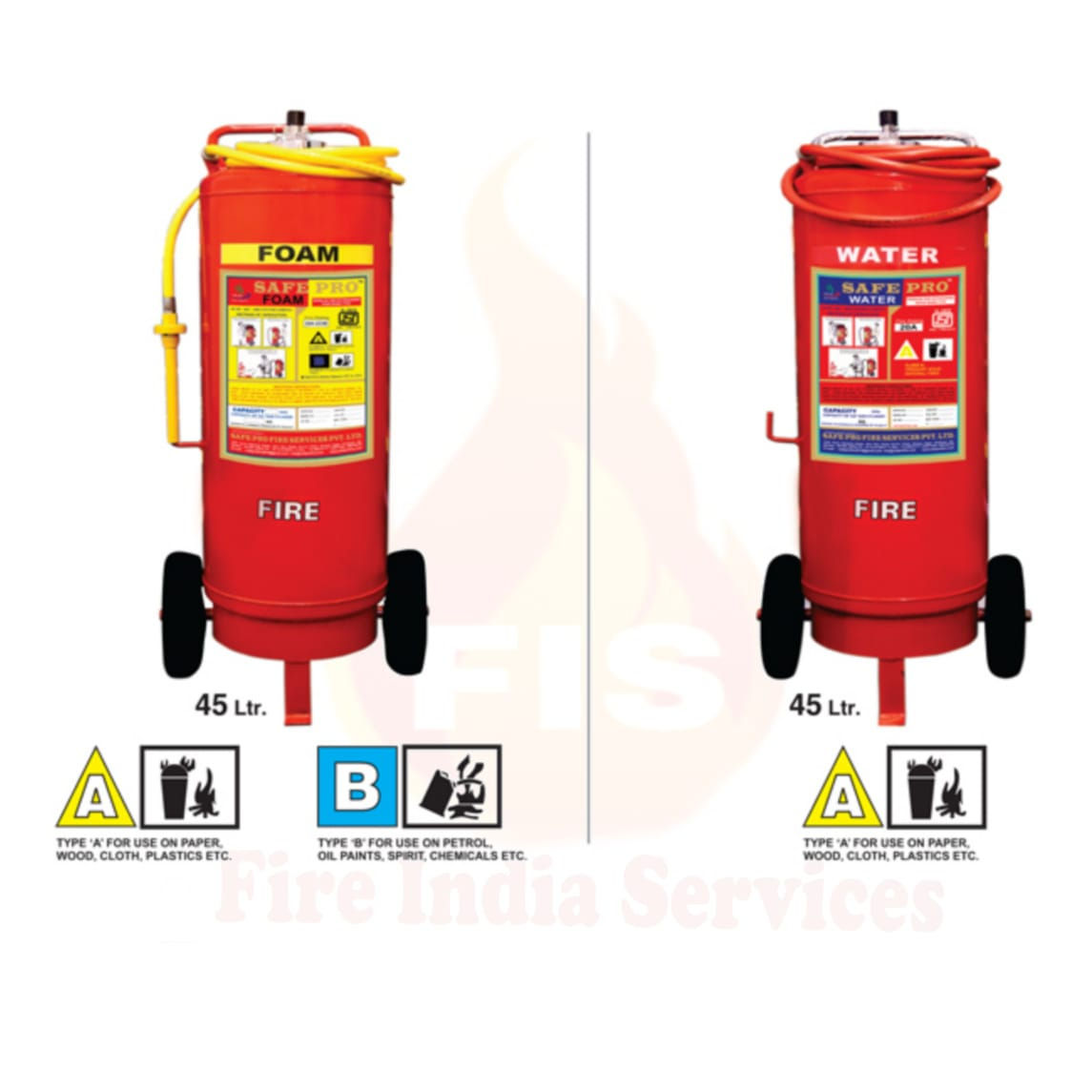 Foam & Water Type Wheeled Fire Extinguishers