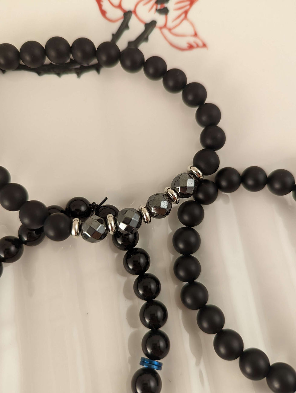 Thumbnail: Onyx and hematite gentlemen bracelets 