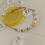 Thumbnail: Sliding knot leather string and freshwater pearls bracelet 