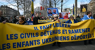 Une marche de solidarité avec les otages civils ukrainiens