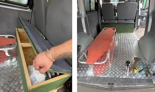 Véhicule d'extraction de blessés des lignes de front ukrainiennes, intérieur