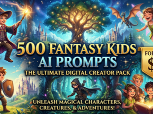 500 Fantasy Kids AI Prompts — The Ultimate Digital Creator Pack for Just $9