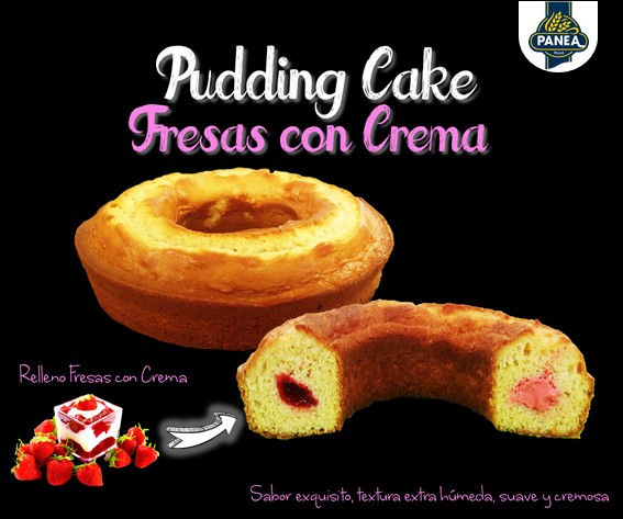 Panque fresas con crema