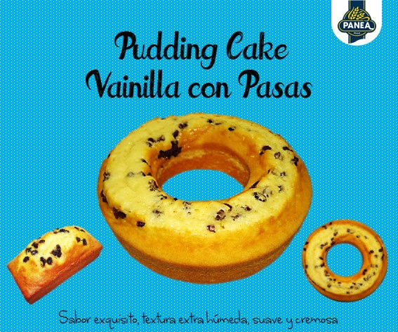 Panque vainilla con pasas