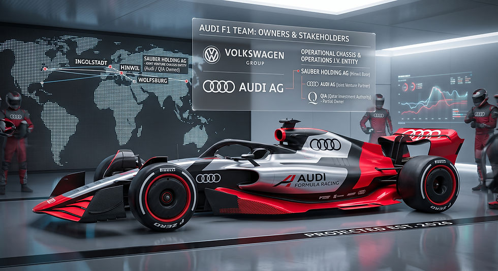 An AI Image of an Audi Formula One Car